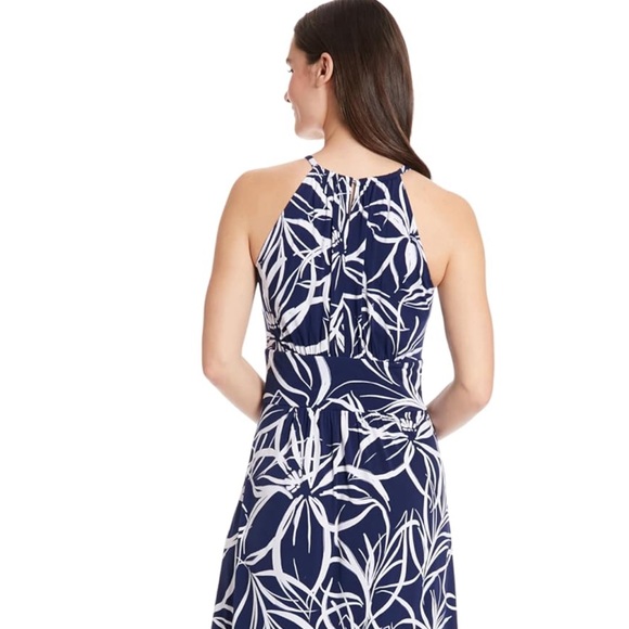 London Time Blue Bohemian Haltered Maxi Dress Size 8 - Picture 14 of 14